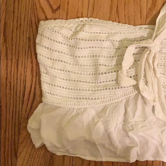 tube top XXL american eagle white with bow lace - Picture 3 of 3